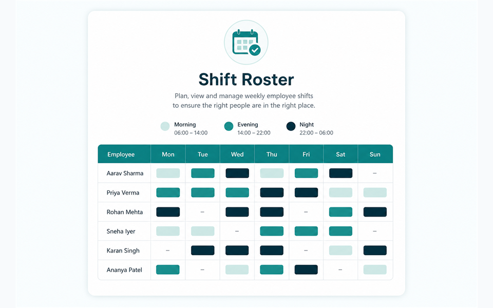 Shift & roster