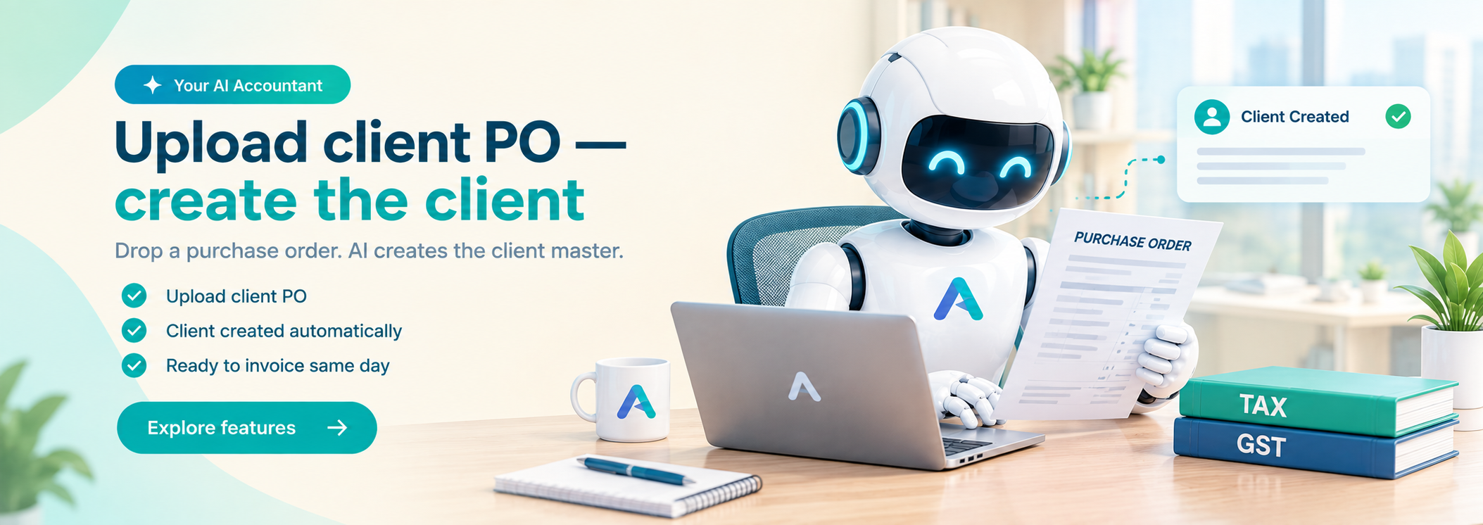 Upload client PO — create the client